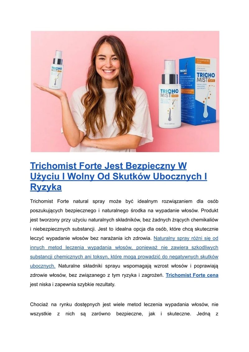 Trichomist Forte - Nowy, Efektywny Lek na Wypadanie Włosów w Polsce in Poland